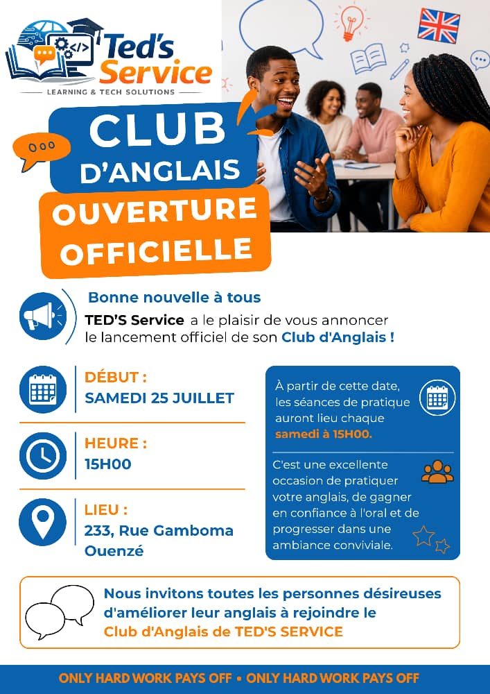 Ouverture Officielle du Club d'Anglais de Ted's Service